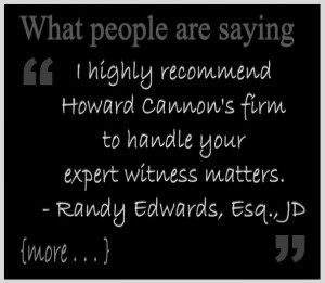 Hospitality Expert Witness, Howard Cannon